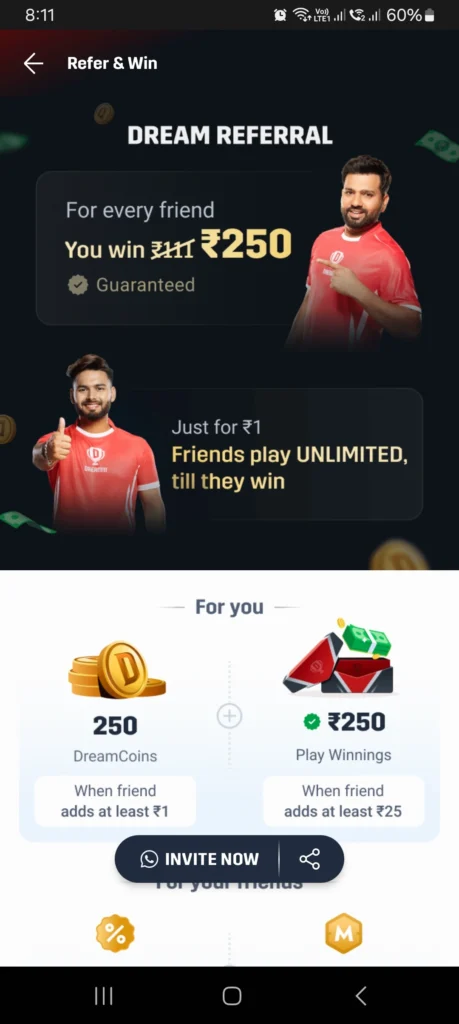 dream11 referral