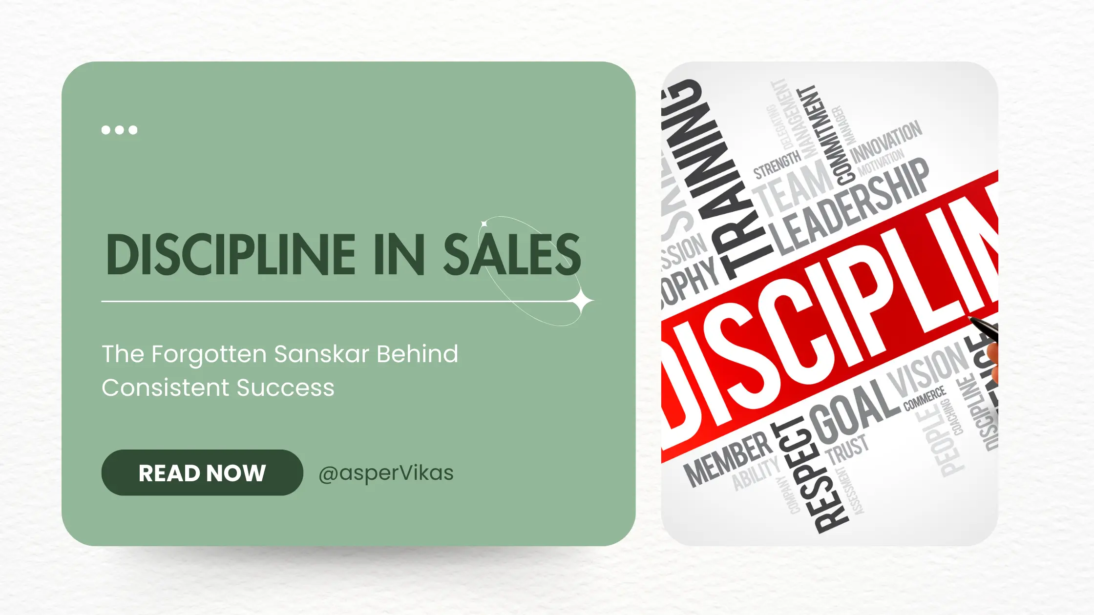 Discipline in Sales: The Forgotten Sanskar Behind Consistent Success